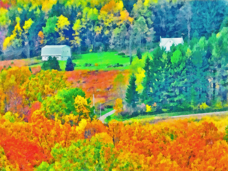 October in the Hills of West Virginia Digital Art by Digital Photographic Arts