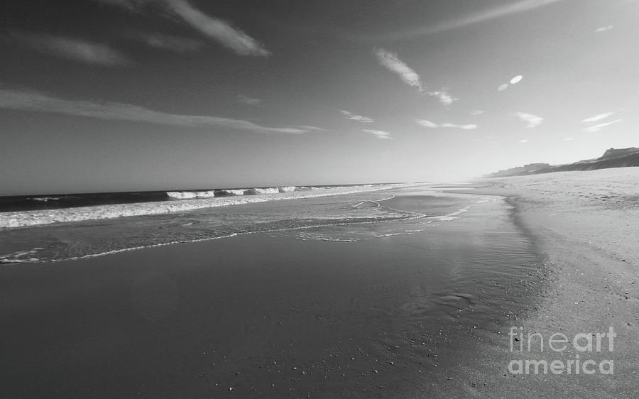 October Low Tide BW Photograph by Mary Haber
