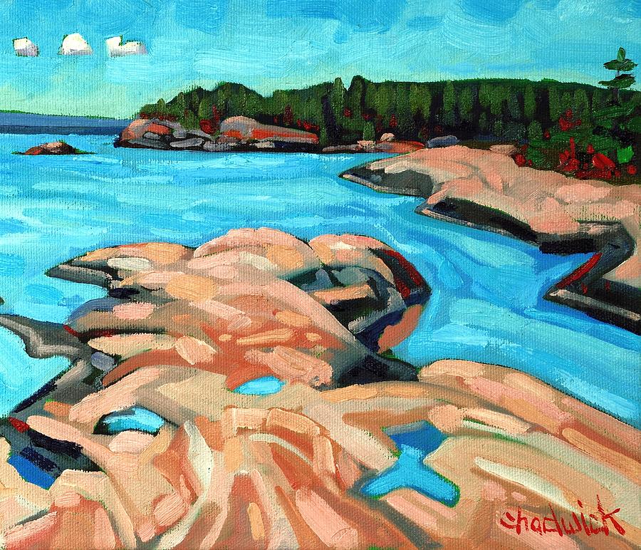 October Morning at Red Rock Bay Painting by Phil Chadwick
