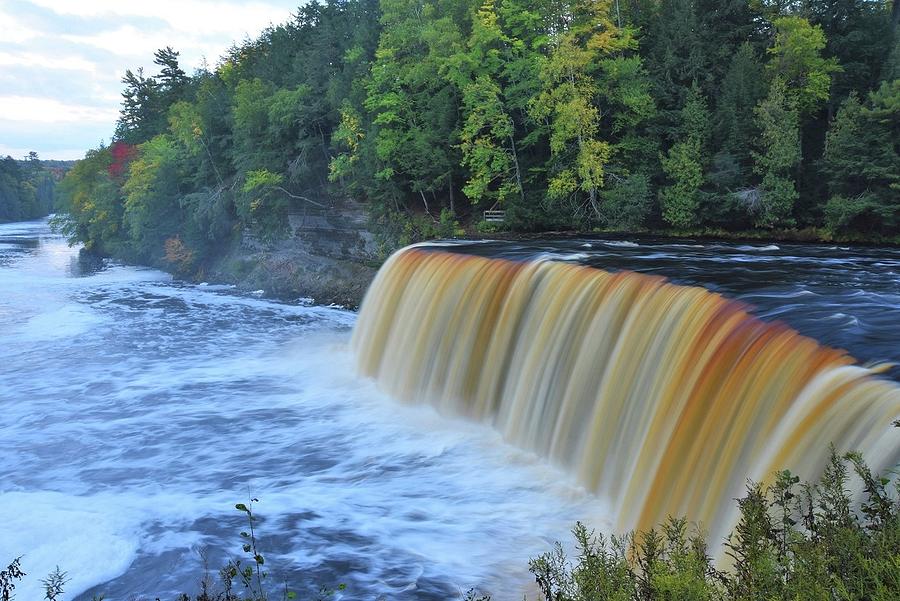 October Morning at Upper Tahquamenon Falls Photograph by Kathryn Lund Johnson
