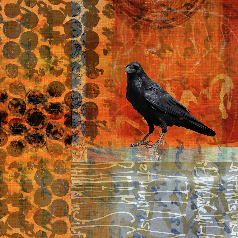 October Raven Painting by Nancy Merkle