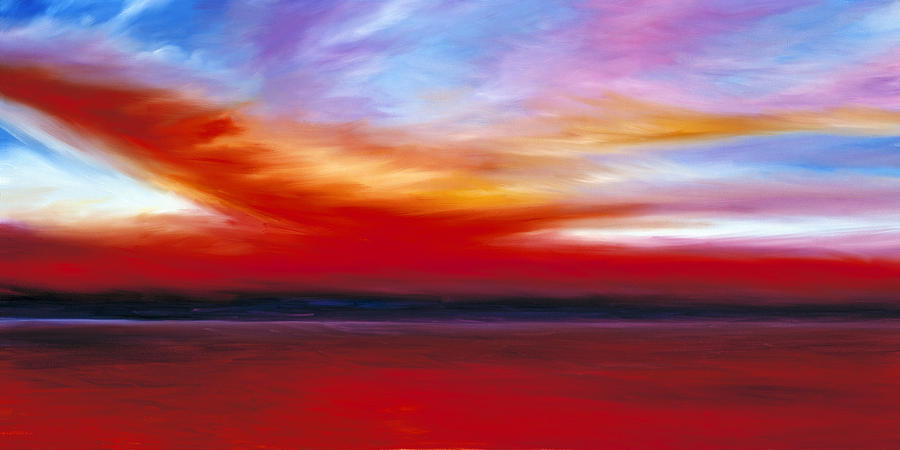 Sunset Painting - October Sky  by James Hill