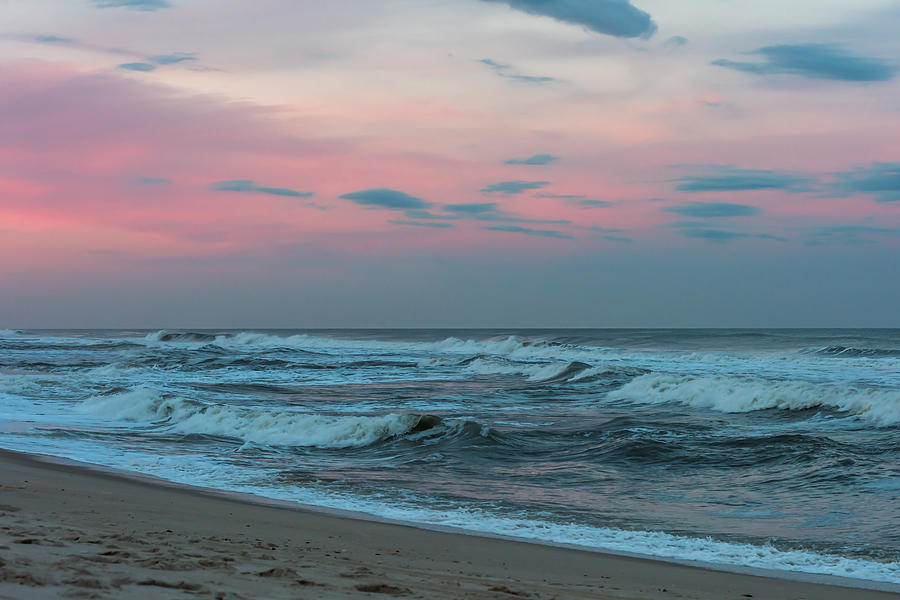 Beach Photograph - October Sky Seaside Jersey Shore by Terry DeLuco