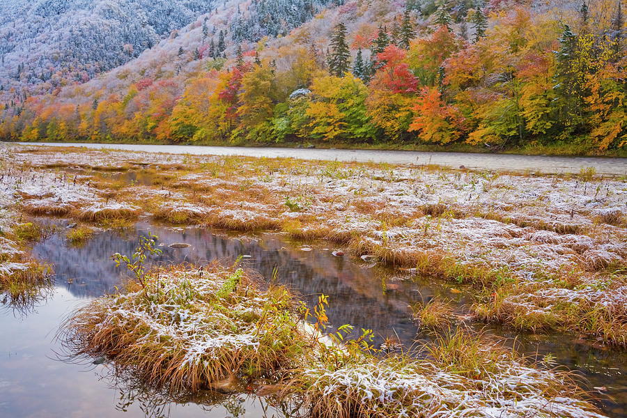 October Snow On The NE. Margaree River Photograph by Irwin Barrett
