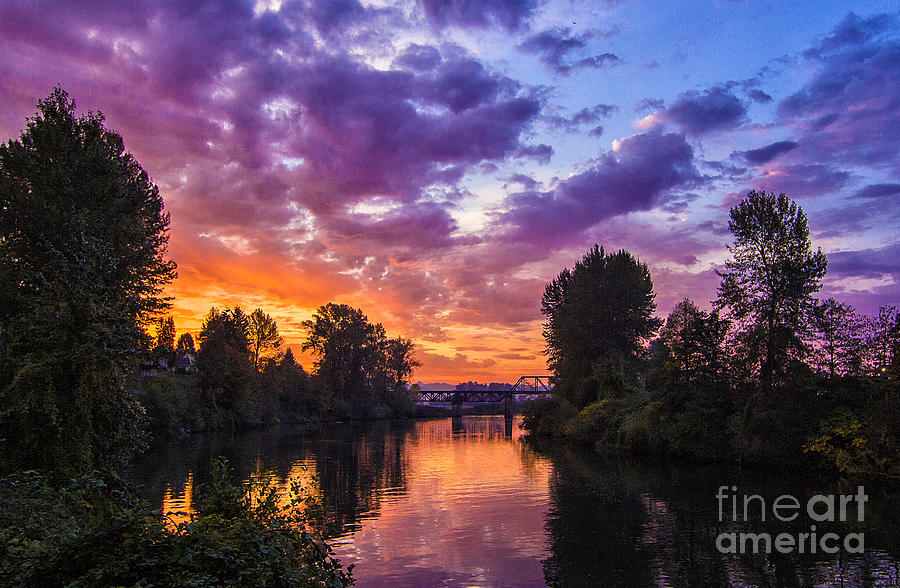 October Sunrise - Snohomish Photograph by Sonya Lang