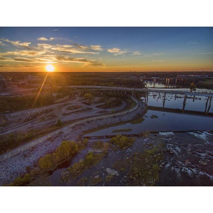 Richmond Photograph - October #sunset Over The Floodwall - by Creative Dog Media  