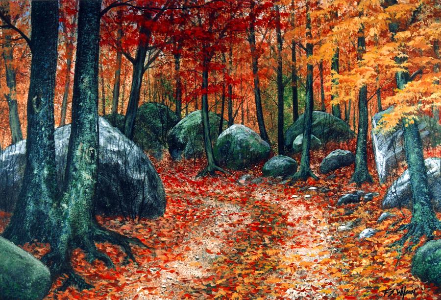 October Woodland Painting by Frank Wilson