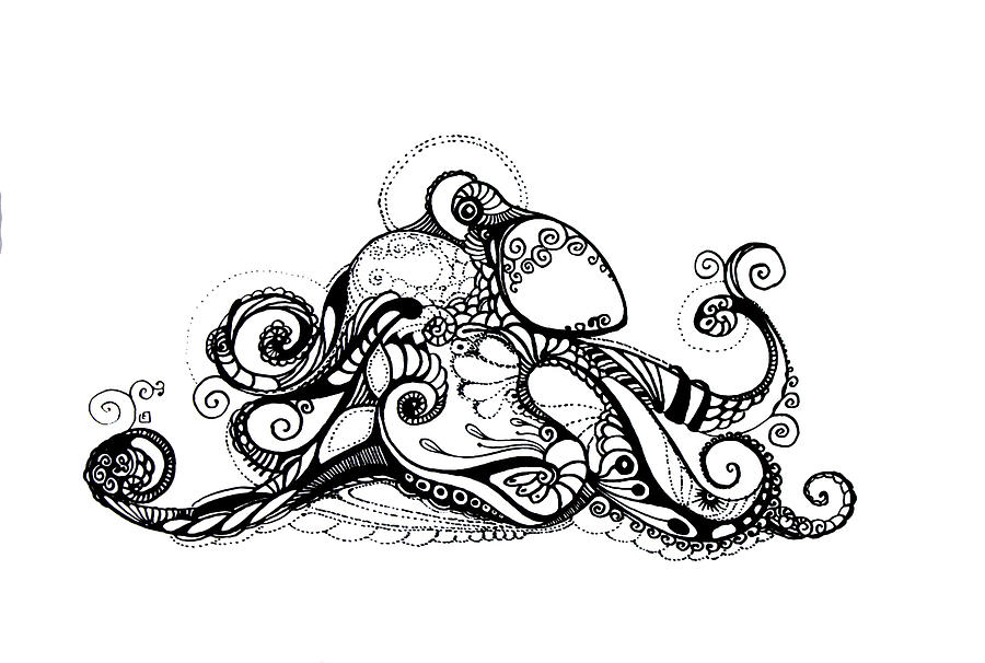Octopus 2 Drawing by Irina Yezhova