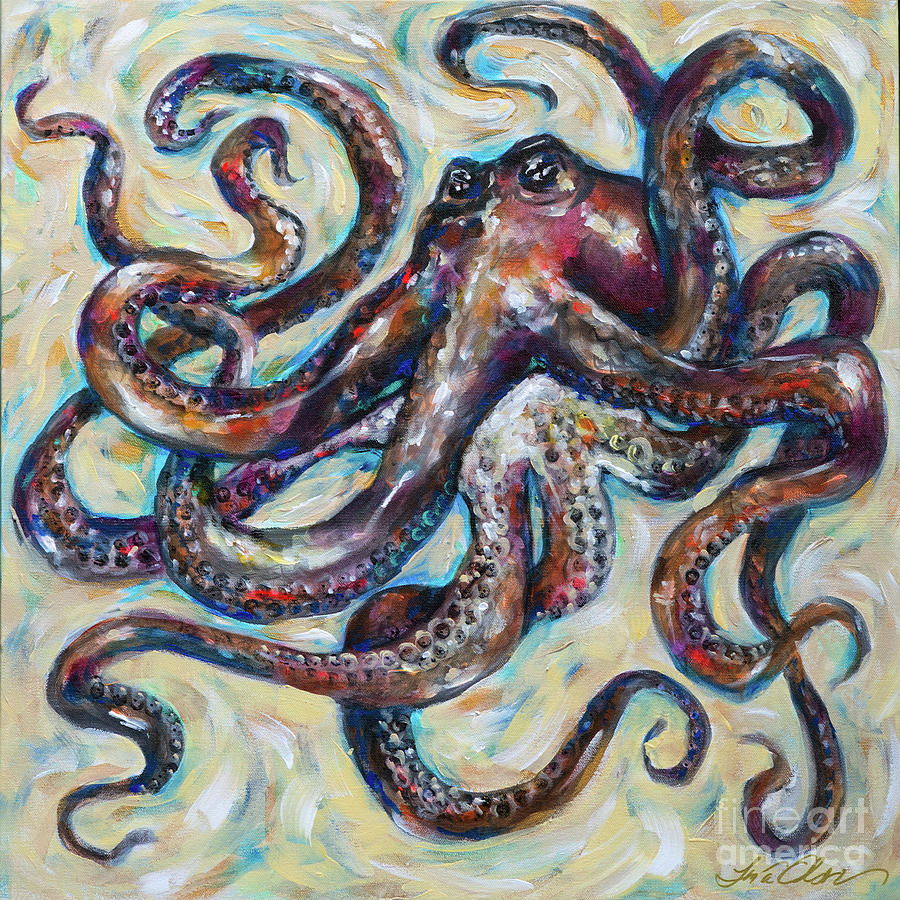 Octopus Gaze Painting by Linda Olsen