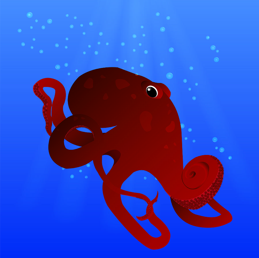 Octopus Digital Art - Octopus by Kori Jones Octopus Digital Art - Octopus by Kori Jones