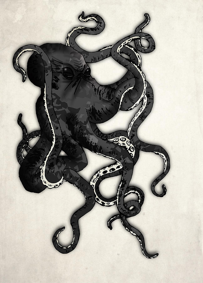 Octopus Digital Art by Nicklas Gustafsson