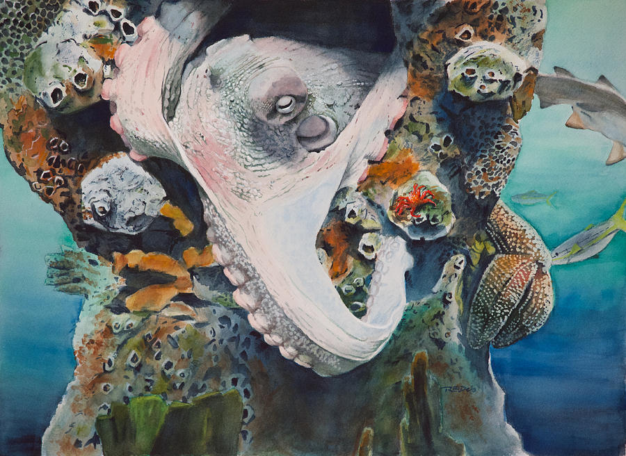 Octopus Rex Painting by Christopher Reid
