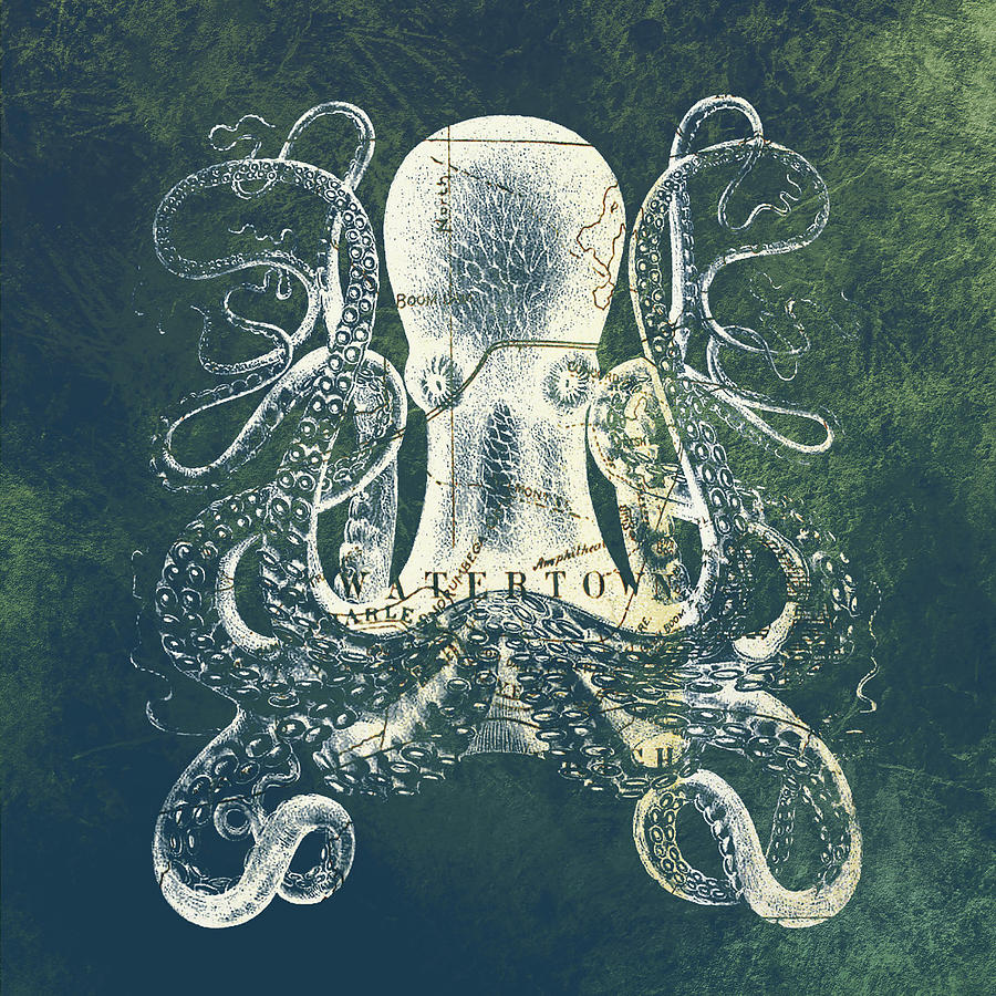 Octopus Digital Art - Octopus Watertown Mass by Brandi Fitzgerald