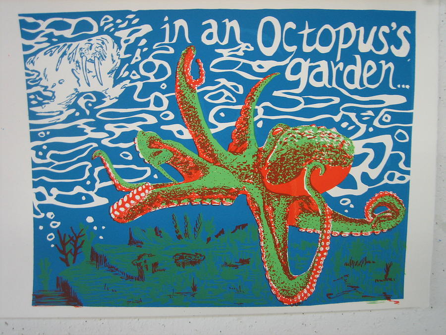 The Beatles Painting - Octopuss Garden by Kayla Race