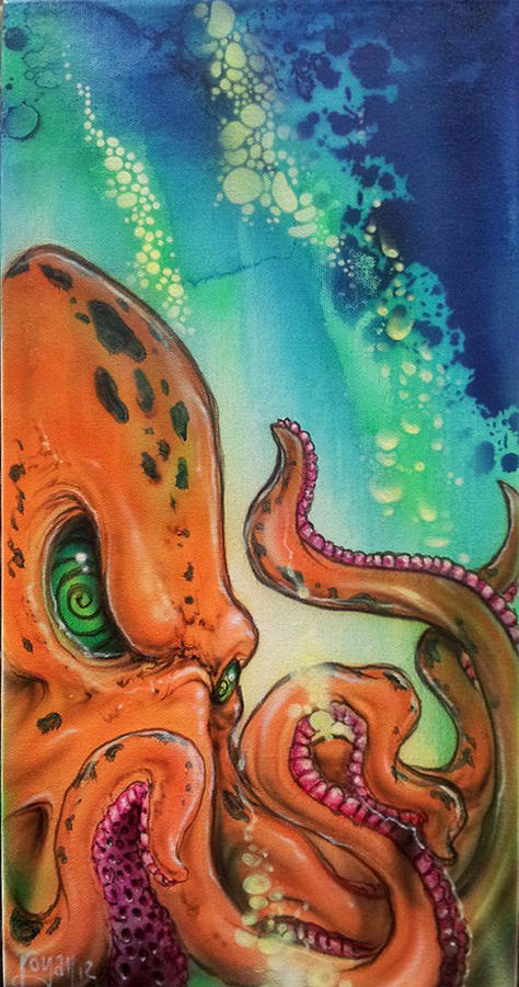 Octopus Painting - Octopussy by Mike Royal