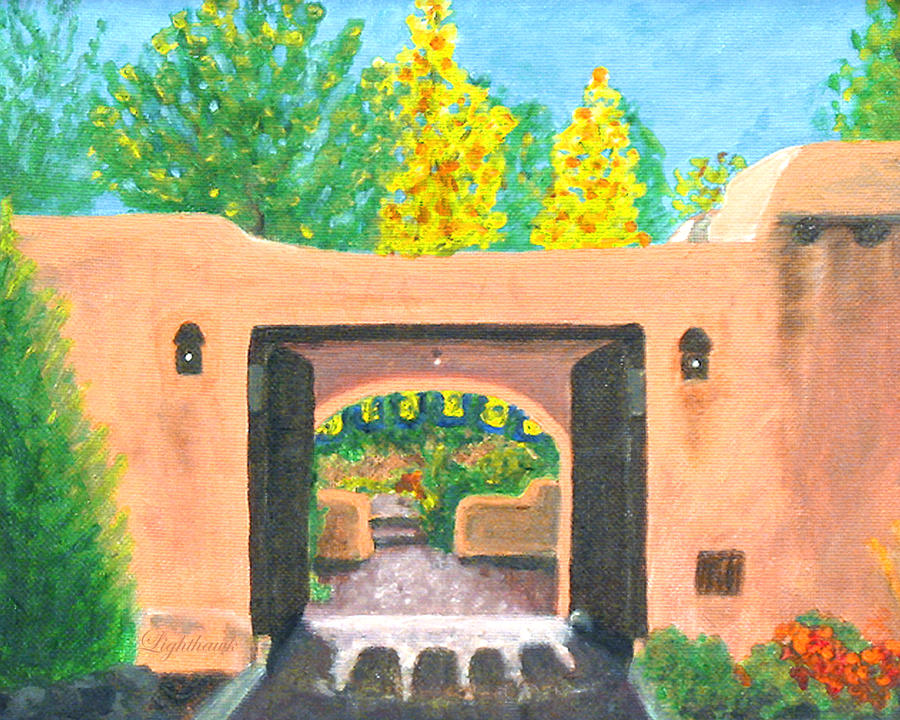 October on Canyon Road Painting by Eileen Lighthawk