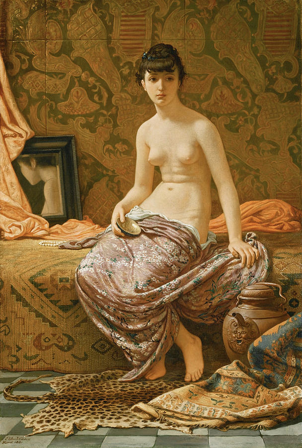 Odalisque Painting by Elihu Vedder