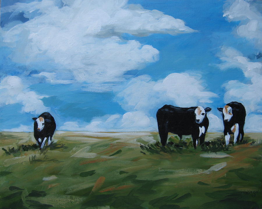 Odd Cow Out Painting by Outre Art Natalie Eisen