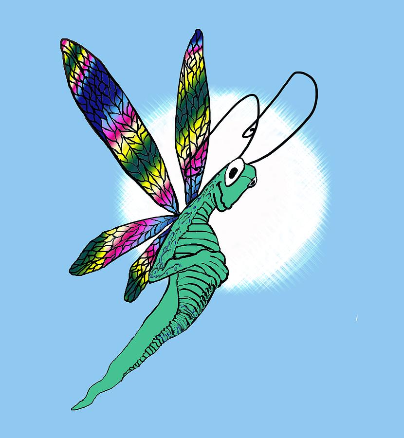 Odd Dragonfly Digital Art by Adria Trail