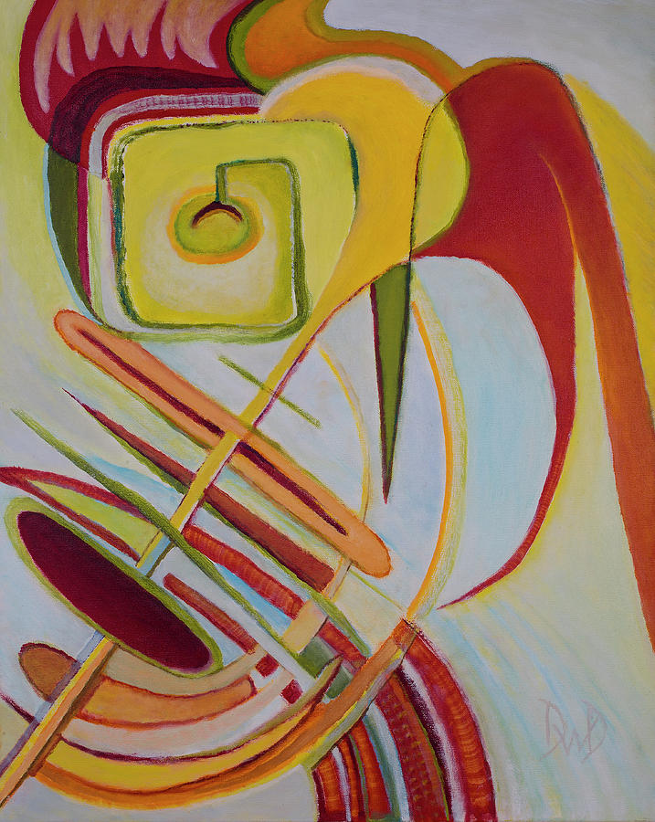 Geometric Abstracts Painting - Oddesy by David Douthat Geometric Abstracts Painting - Oddesy by David Douthat