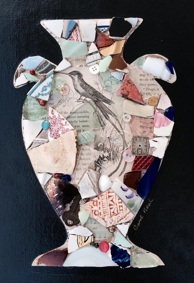 Ode to a Broken Urn Mixed Media by Carol Neal