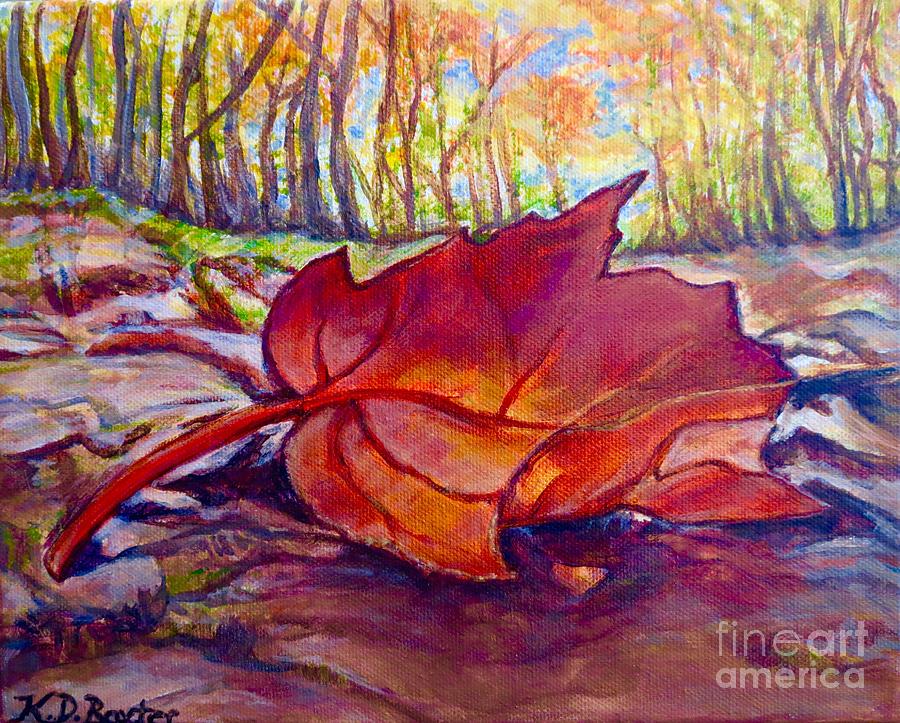 Ode to a Fallen Leaf Painting Painting by Kimberlee Baxter