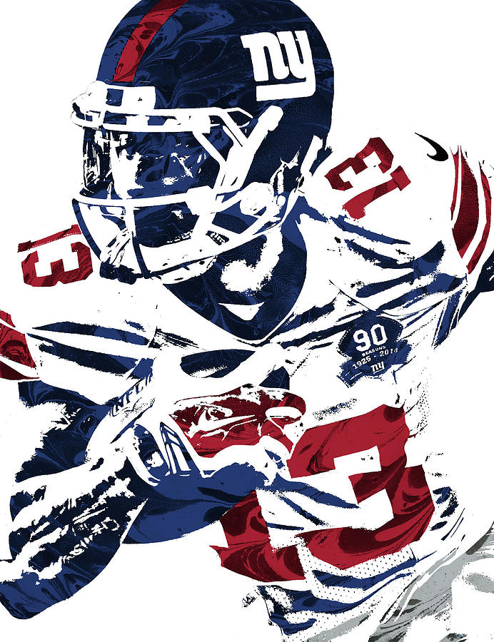 Odell Beckham Jr Mixed Media - Odell Beckham Jr New York Giants Pixel Art by Joe Hamilton Odell Beckham Jr Mixed Media - Odell Beckham Jr New York Giants Pixel Art by Joe Hamilton