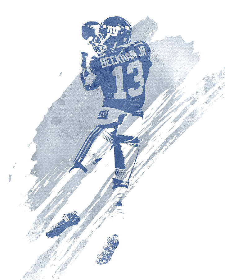 Odell Beckham Jr NEW YORK GIANTS OIL ART Youth T-Shirt by Joe Hamilton -  Pixels