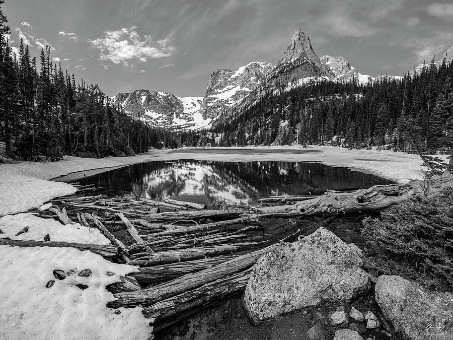 Odessa Lake Black and White Photograph by Aaron Spong