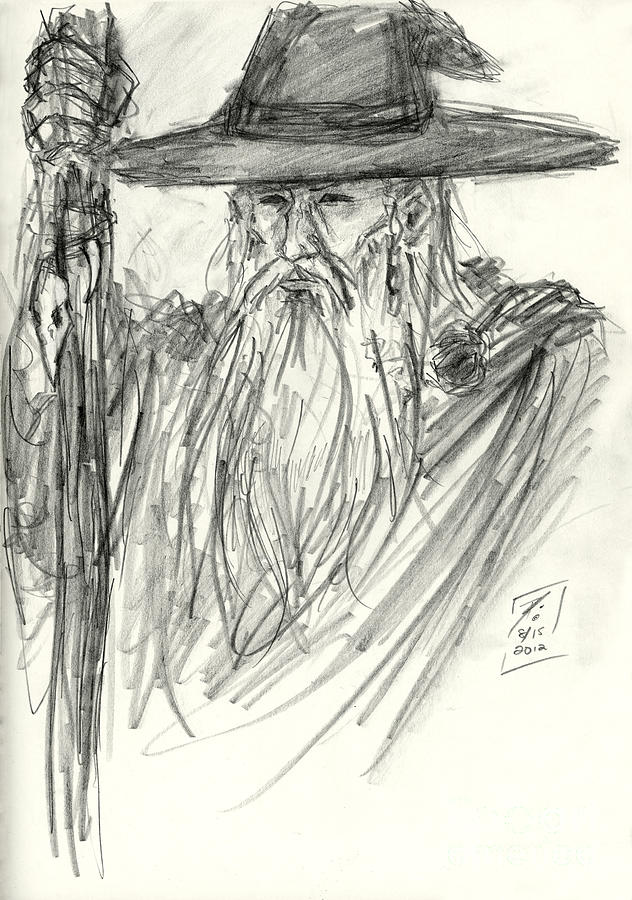 Odin All-father Drawing by Brandy Woods