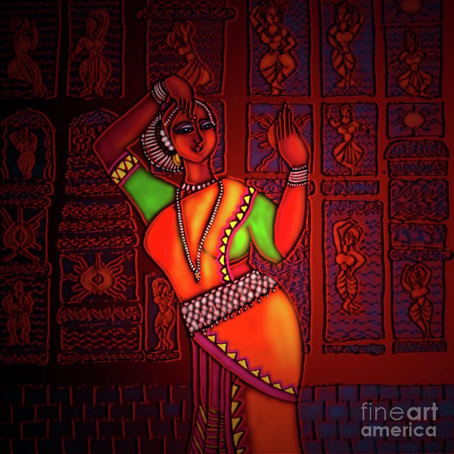 Odissi Dancer Digital Art by Latha Gokuldas Panicker