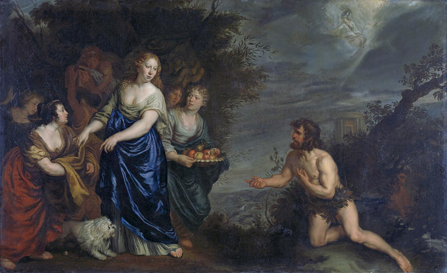 Odysseus and Nausicaa Painting by Joachim von Sandrart