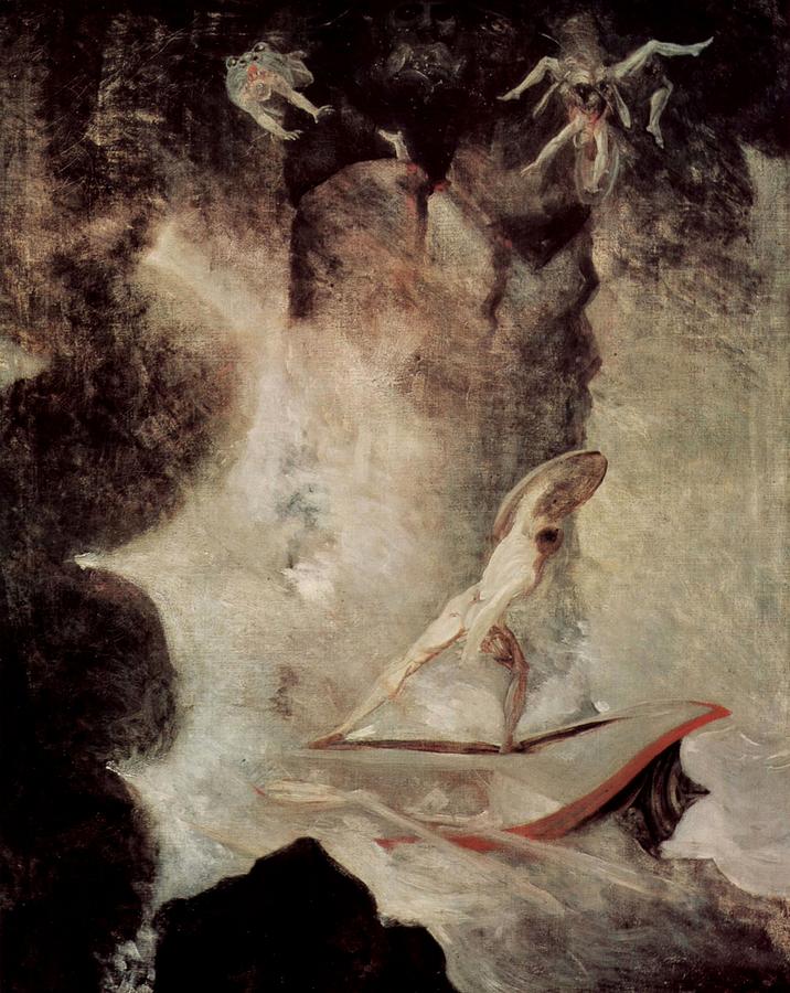 Odysseus in front of Scylla Painting by Henry Fuseli