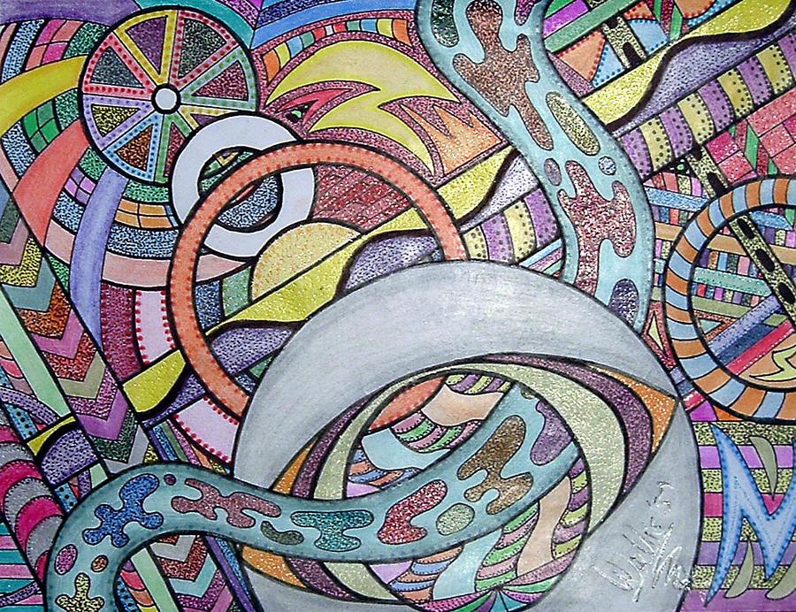 Of Line Shape And Color 5 Mixed Media by Wallis