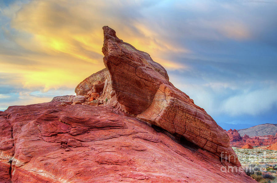 Sunset Photograph - Of Stone And Light by Bob Christopher