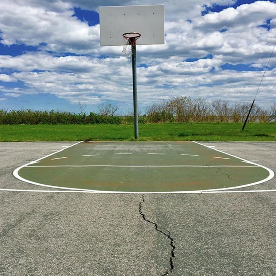 Basketball Photograph - Off Center. Asphalt.plymouth, Ma by Hoopitecture Berd