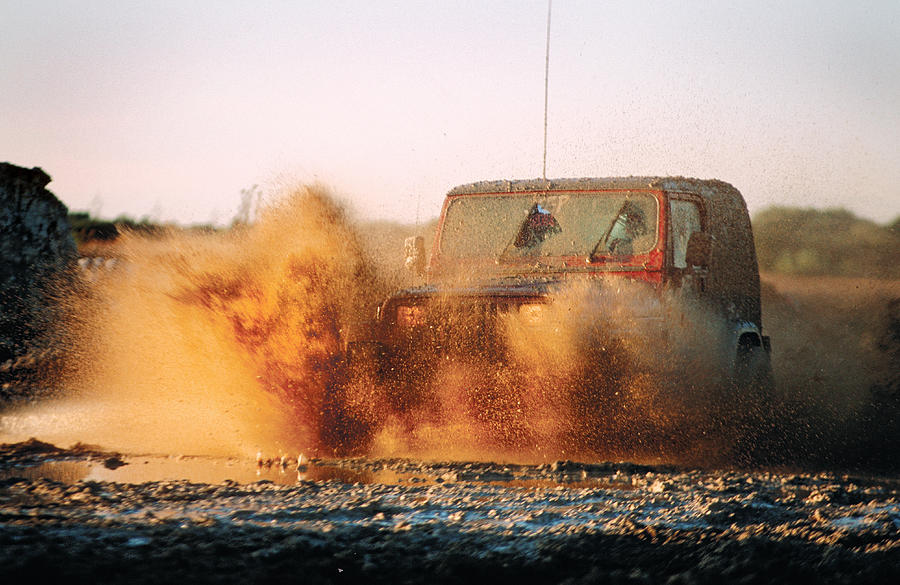 Off Road Mud Splash-1 Photograph by Steve Somerville