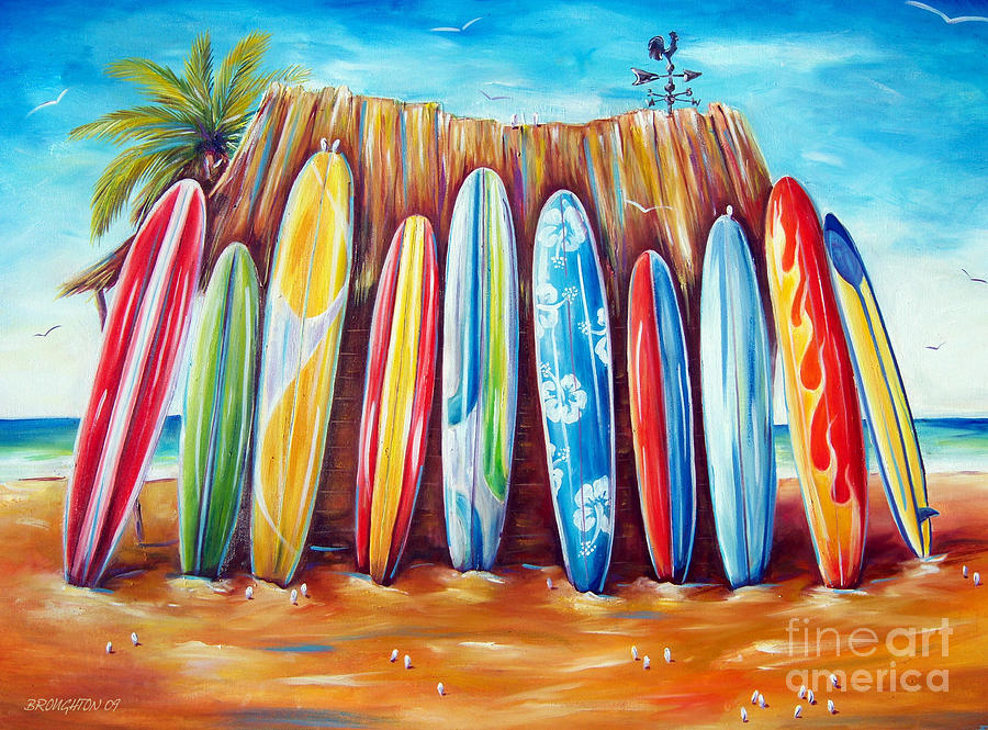 Surf Painting - Off-Shore by Deb Broughton