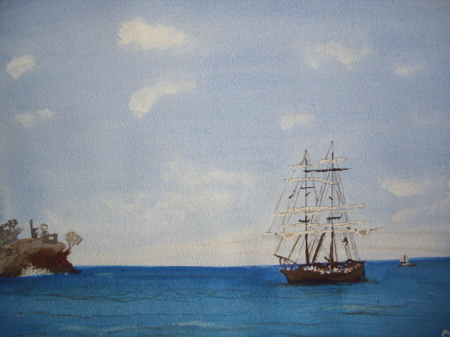 Off the coast of St Lucia Painting by Carole Robins