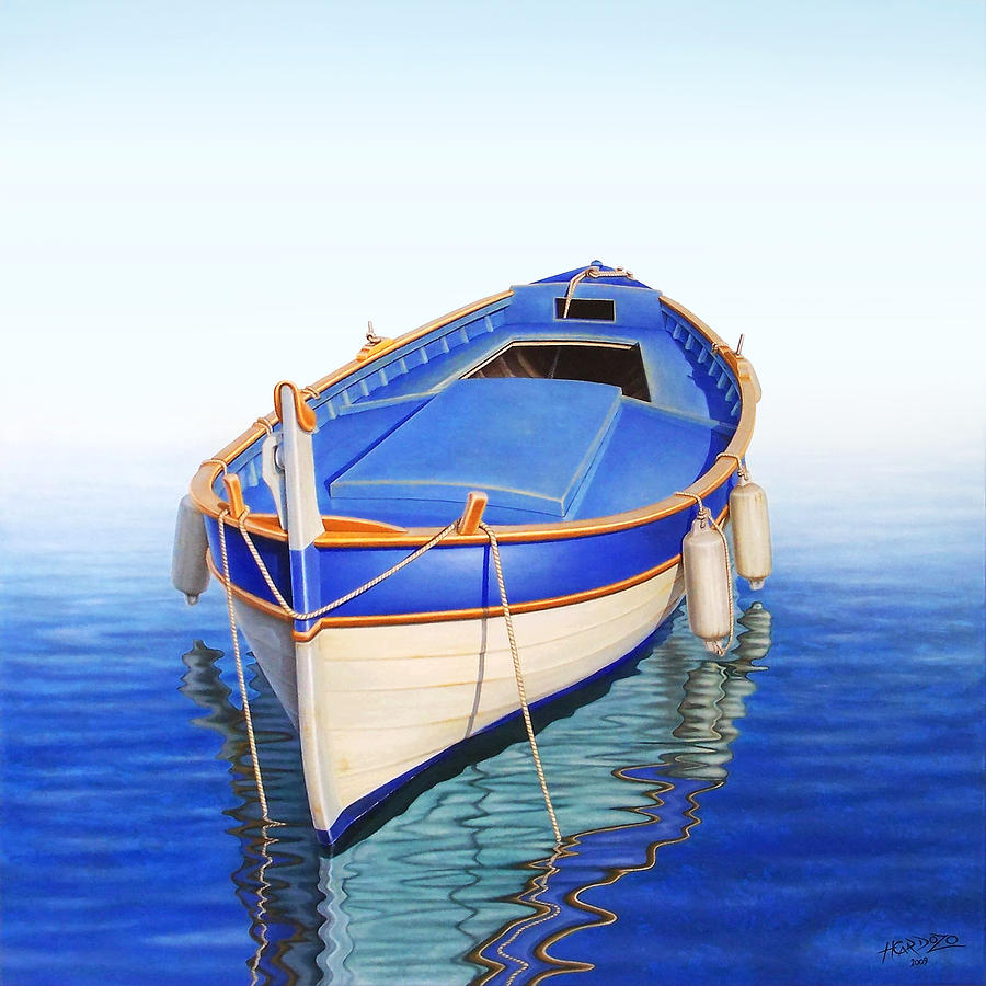 Boat Painting - Off the Mist by Horacio Cardozo