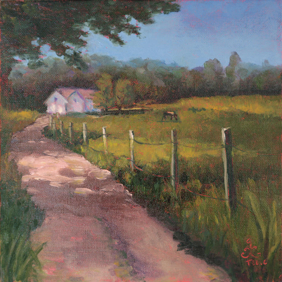 Off the Path in Whiting Bay Painting by Trina Teele