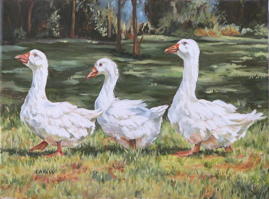 Off To The Pond Painting by Cheryl Pass