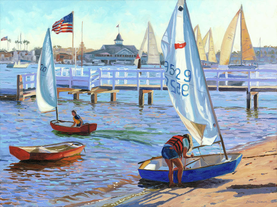 Balboa Painting - Off to the Races by Steve Simon