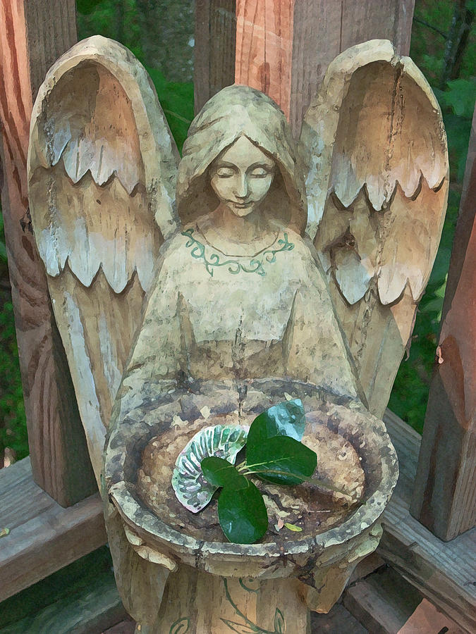 Angel Photograph - Offerings From an Angel by Beebe Barksdale-Bruner Angel Photograph - Offerings From an Angel by Beebe Barksdale-Bruner