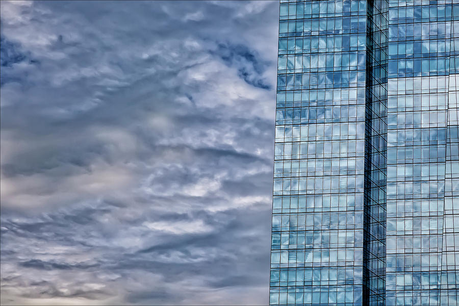 Office Building and Clouds Photograph by Robert Ullmann