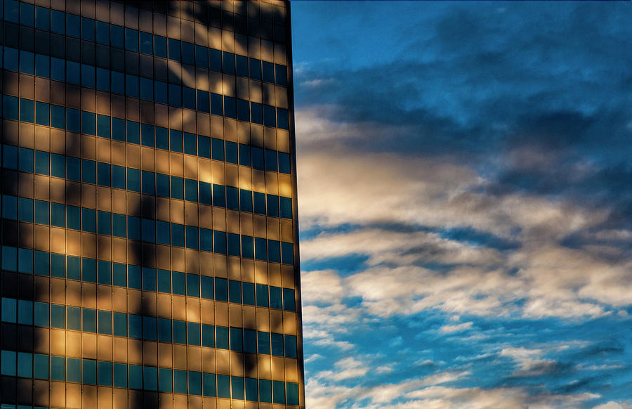 Office Building at Sunset Photograph by Robert Ullmann