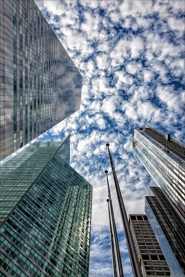 Office Buildings Clouds and Sky Midtown East NYC Photograph by Robert Ullmann