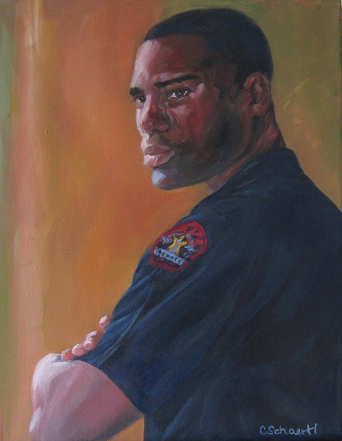 Officer Painting by Connie Schaertl