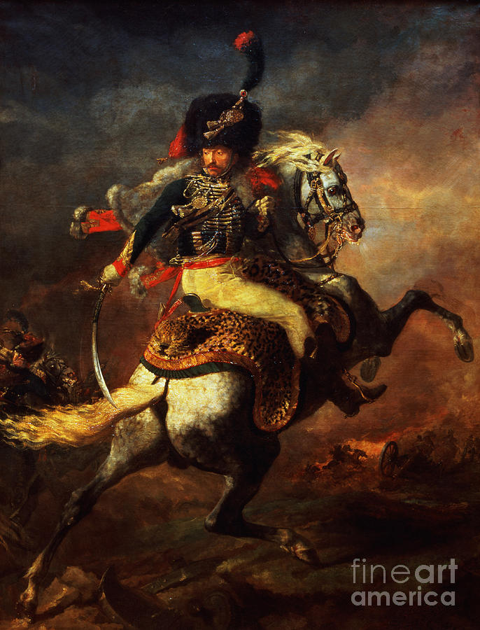 Officer of the Hussars Painting by Theodore Gericault