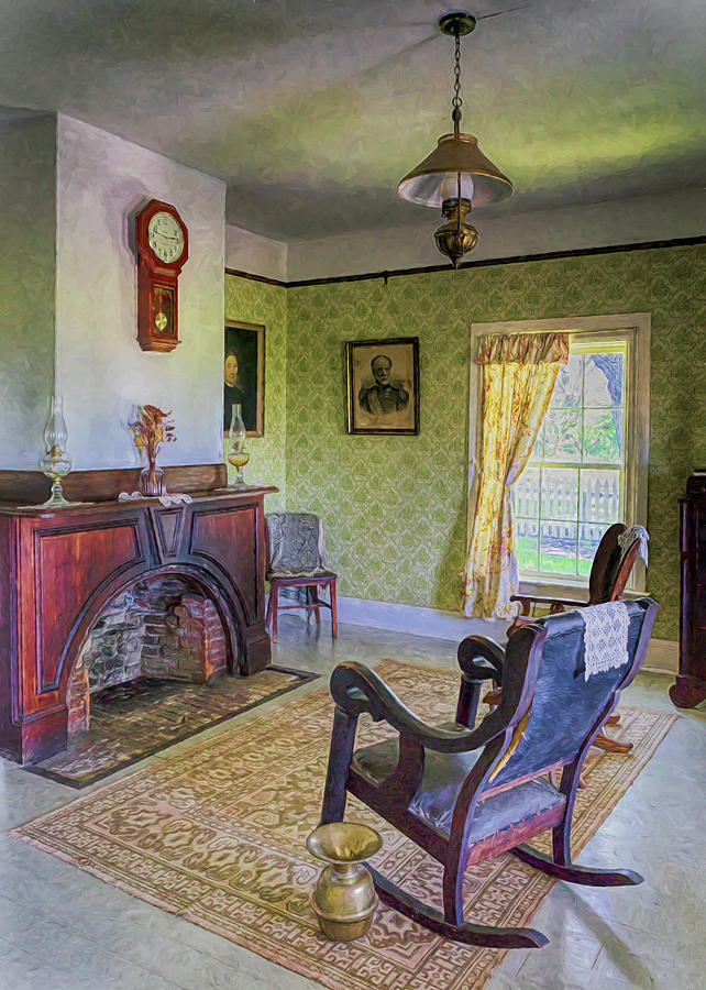 Officers Quarters Parlor Photograph by Susan Rissi Tregoning